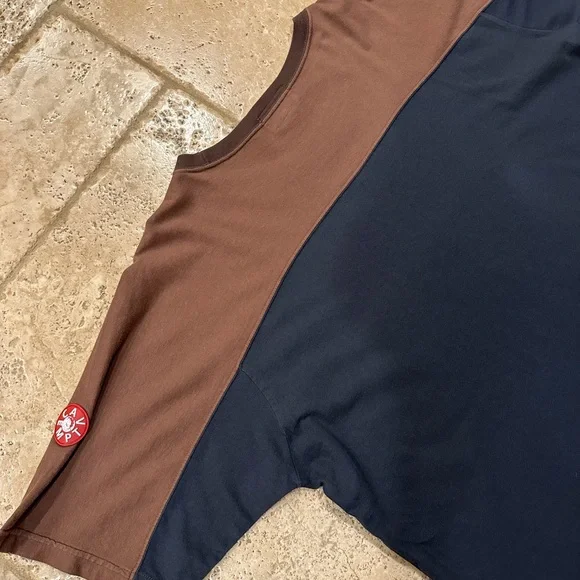Cav Empt Brown Tri Color Red Logo Short Sleeve T-Shirt